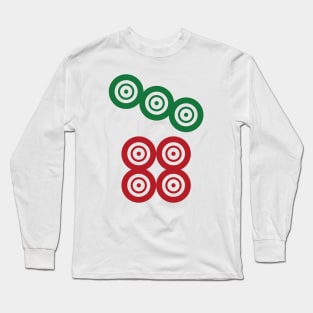 Seven Circle Wheel Dot Qi Tong 筒 Tile. It's Mahjong Time! Long Sleeve T-Shirt